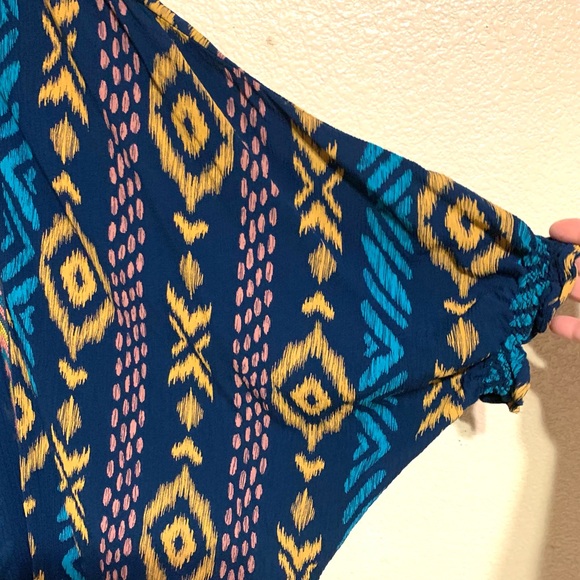 Ariat Bohemian Blue and Yellow Kimono Cardigan - Picture 3 of 6